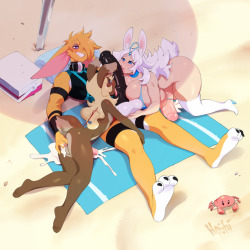 nedoiko: Commission for Lex, 0r0 and Sponty Consider supporting me on my other accounts!  Furaffinity | Twitter | Starleaf Patreon 
