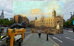 cjwho:  18th-century London paintings meet Google Street View by shystone | via In a fine example of the changing faces of a city and the ways we document our surroundings, shystone has taken 18th and 19th-century paintings of London and superimposed