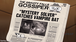 skleero:Dipper being an epic badass. (x) Also, notice how this is the first Gravity Falls newspaper about a supernatural event.The Blind Eye Society&rsquo;s influence is truly gone.