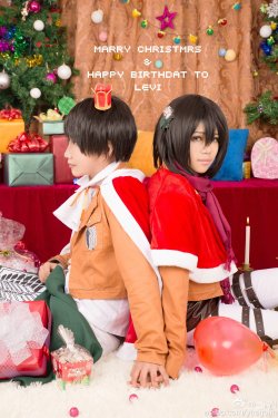 kuranblr:   Reblog with permission from the coser 二锅N.  Please do not remove the source when you repost it.    This Cosplay is based on 茧茧Cocoon&lsquo;s rivamika fanart last year   Merry Christmas &amp; Happy Birthday
