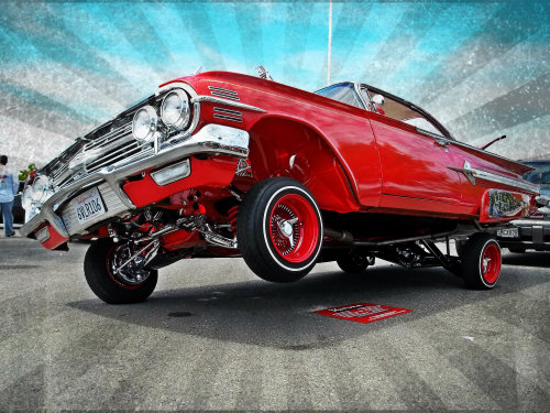 Lowrider cars and girls