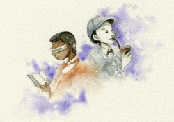 timorpanico:  I’m rewatching Star Trek tng, so there is a little fanart of Data and Geordi as Sherlock and Watson! 
