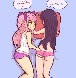 Madoka and Homura booty appreciation Homura is seriously regretting having Madoka spend time in America. Homura bein&rsquo; all shy~  What can I say? I wanted to draw Homura&rsquo;s butt! and I&rsquo;m not even sorry! This is sort of just how I think