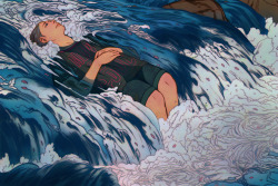 dtnart:  When I meditate, I usually picture myself laying in a stream where the water ends up being carried out into the ocean nearby. Whenever a thought/picture/memory pops up, it somehow materializes and flows into the ocean.  