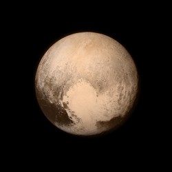 mxcleod:  This  stunning image of the Pluto was captured from New Horizons at  about 4 p.m. EDT on July 13, about 16 hours before the moment of closest  approach. The spacecraft was 476,000 miles (766,000 kilometers) from  the surface after traveling