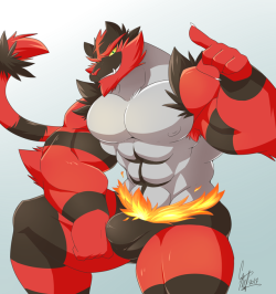 daikitei:   I really wanted to draw Incineroar!!! So I did a quick drawing of him! He’s my favorite buff tiger!   Twitter 