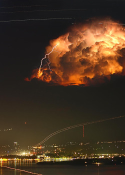 bluepueblo:  Lightning Storm, Corfu, Greece photo via greeen 
