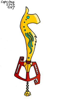Another Keyblade design. This one is based on one of my favourite Disney movies, the Emperor’s New Groove. I call it “Brave Llama”. I heard that there may be an Emperor’s New Groove world in Kingdom Hearts 3. 