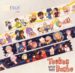 moobiess:  Hi! I’m opening orders for Touken Ranbu Washi tape. I’m selling them online in a set of 2 versions (Shown above). If you’re interested you can order it below! Set of 2 TouRabu Washi Tape OrderI’ll start shipping out orders later this