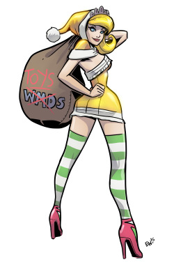 dacommissioner2k15:  X-mas 2015:  Eris  COMMISSIONED ARTWORK done by: EryckWebbGraphics Concept and idea: me   Eris from the Grim Adventures of Billy and Mandy dressed up as sexy Santa and carrying sack filled of goodies: ….if you’re a pyromaniac!!