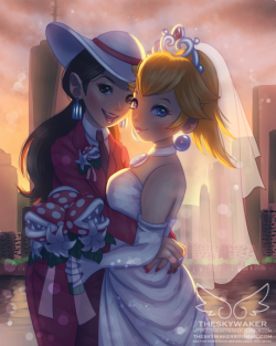 theskywaker: mario odyssey alternate best ending where mayor pauline swoops in and marries peach and they become queens of new donk city and world peace is achieved stay tuned for the sequel; mario and bowser finally settle their differences and go on