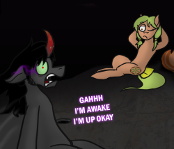 ask-king-sombra:  I JUST DON’T UNDERSTAND ANYTHING ANYMORE ((Oh hello surprise cameo Serious Rainbow! Or maybe not-so-surprise, considering you were riding wolfback a couple updates ago.))  @$(*YU#*&amp;)(RYR O_O