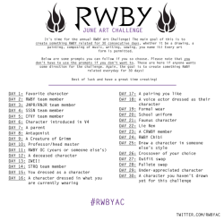 ellelehman:  evebun:  sullivantwissarcana: rwby-fan:  it’s that time of the year again~  @kjthetalekeeper @evebun  Omg yes! I always miss this every year, but I’m gonna give this my best shot this time around! Thanks for giving me a heads up! ( ᐛ