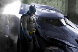 thedailysuperhero:  A fan took the time to color in the Batman first look photo for Batman vs. Superman.