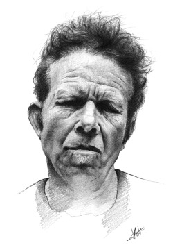 lllnomadlll:  Tom Waits | A4 | Graphite on paper  Most of the people I admire, they usually smell funny and don’t get out much. It’s true. Most of them are either dead or not feeling well. Tom Waits Original for sale For more of my art visit me
