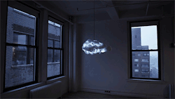 barddott:  itscolossal:  The Cloud: An Interactive Thunderstorm in Your House  DAMN D A M N