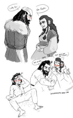 papermachette:  Lady Dis and Dwalin. I ship em. My Headcanon: Read More 