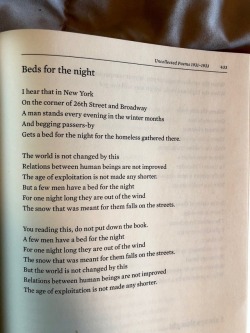 thecorporatewhore:  Beds for the night - Bertolt BrechtUncollected Poems 1931 - 1933