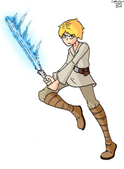 Luke Skywalker. I draw this back when I wanted to make a concept for what a Star Wars anime would look like. 