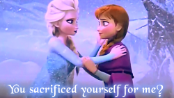 ask-bhaalspawn:  I mentioned it a few times before, but god dammit this is going to stick out in my memory for a while. Toward the end of Frozen when Elsa and Anna have a rather touching moment (which I won’t spoil for those wondering just what the