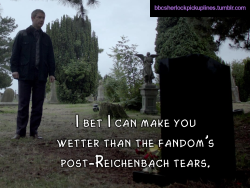 â€œI bet I can make you wetter than the fandomâ€™s post-Reichenbach tears.â€