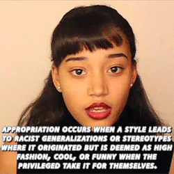 yizere: Amandla Stenberg discussing appropriation of black culture. (x)  This is a child. She’s only 16 years old. Listen to her. I was not this informed or aware at 16, not at all. I had these feelings about things I experienced but I had no vocabulary