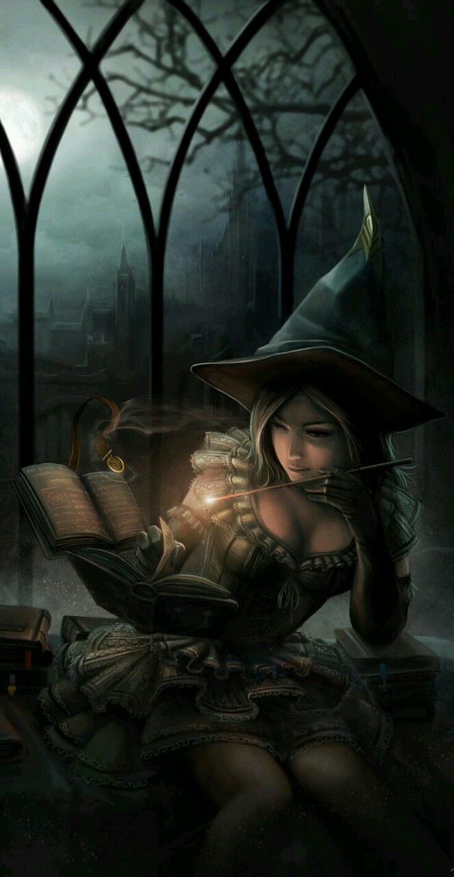 Beautiful witch fantasy art