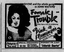 autumnsredglaze:Divine and the whole gang in John Waters’ FEMALE TROUBLE
