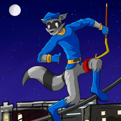 Sly Cooper - Rail Slide Finally played the first Sly Cooper game, so I decided to draw him, something SFW for once.  If you care to hear my thought&rsquo;s on the game, check the read more.  So this game came out ~13 years ago in 2002, and I finally