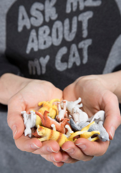 modcloth:  3 purrfectly fun DIY ideas using this set of cat miniatures. 