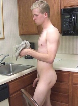 Naked male servant