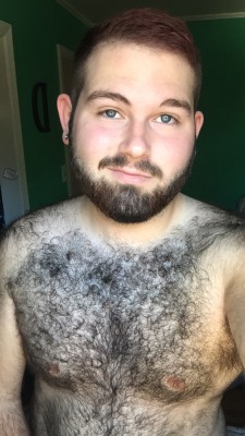 menace17:I was feeling photogenic this morning 😌 #gaybear #gaycub #chesthair #nipplepiercing #piercings #gauges #gayguy #bears #beardedhomo #bearded #beardsareformen