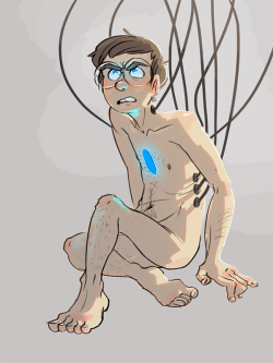 usbdongle:  deepest apologies to disasterscenario but their nude creepy lookin wheatley made me want to draw a nude wheatley of my own although he looks more indignant than creepy “why am i naked again” he wonders 