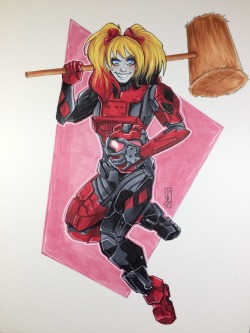 tressinabowling:  Harley Halo suit pre-show commission for Cincinnati Comic Expo! 