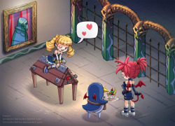 Disgaea Etna Archer2  Etna teaches the Archer some tough love.Like what you see? Support us for more on going art content.  Bonus art and optional naughty uncensored versions:https://gumroad.com/l/qxgthttps://www.patreon.com/posts/disgaea-etna-7043046Fan