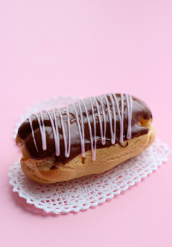 confectionerybliss:  Chocolate Covered Strawberry Eclairs For TwoSource: Culinary Couture