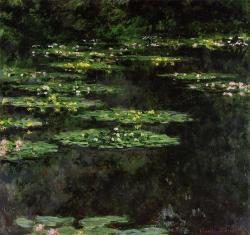 orchardly:travailed:  labellefilleart:  Water Lilies, Claude Monet      +                       + 