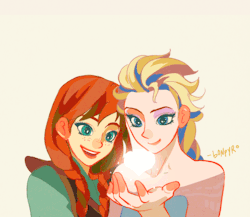 bonpyro:  This is a thank you post for 1k followers! It’s been a great three months and you all are so supportive, to show my thanks here is some happy elsanna dorks being dorks (that’s a spinning heart HA;AHA;;)