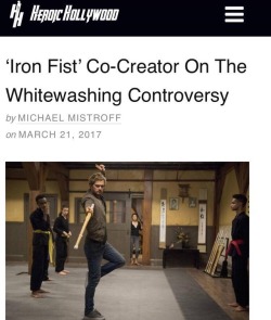 marsincharge: soft-tchalla:   marvelheaux:   1000heartbeats:  slowlyandrogynousmiracle:   adorkableme525:   sprmint-bkgsoda:   gogomrbrown:   “Don’t ‘these people’ have something better to do than worry that Iron First isn’t Oriental”-says