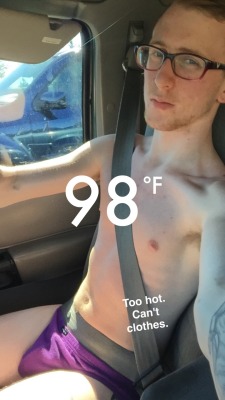 3rdistheonewithaveryhairychest:  I sort of took all my clothes off when stuck in traffic today. The malfunctioning air conditioning in my truck didn’t help the heat. 