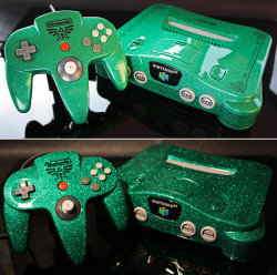 it8bit:  Custom Zelda Nintendo 64 Green Flake Finish Created by Zoki64 || it8Bit 