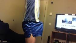 hellokrieke007:  special for these shorts lovers; blue shiny satin polyamideÂ 