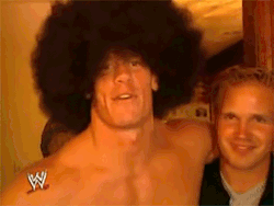 tabloidheat101:  John Cena in a afro and g-string