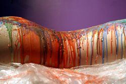 letsgetreallyfuckingwild:  ddlg-playground:  submissivefeminist: Wax Play Tips Before beginning wax play, be sure all parties agree on a safeword. Most candles burn from 120-140 degrees Fahrenheit. Keeping the candle at a distance from the receiver’s