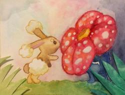 deadalmond: I thought I’d try my hand at watercolors… don’t worry, Buneary has its hidden ability! 