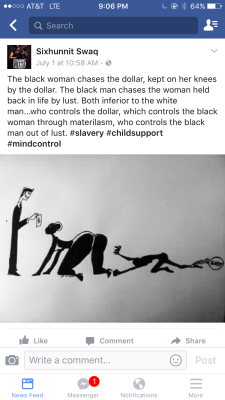 ankh-niggas-anonymous:  I can’t, this really pissed me off. I’m tired of black men not taking responsibility and making black women look like weak materialistic white men loving b*tches.—-this just in: black women aren’t allowed to have jobs or