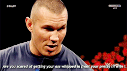 rwfan11:  r-a-n-d-y-o-r-t-o-n:  Randy Orton + Mic Skills.  He literally ask if Maryse wears a Strap-on in this relationship.   Randy has been serving the shade since his return!