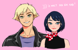 mananeez:some sketches of timeskipped adrien and marinette