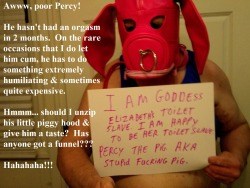 http://stupidfuckingpig.tumblr.com/Follow my little piggy! He needs to be humiliated!