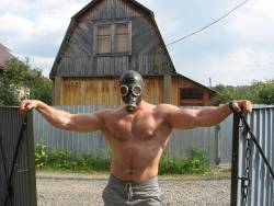 massivemusclebears:  Take me into your dungeon barn and do very unspeakable things to me.  Sexy as hell, but how&rsquo;s he gonna spit on me?